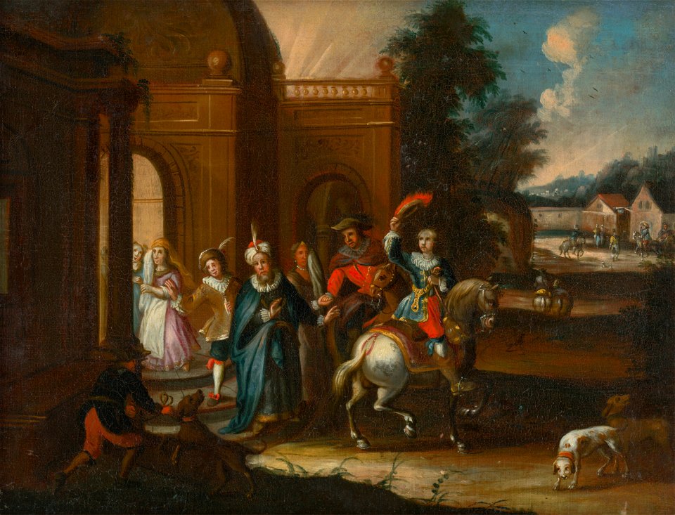 Stredoeurópsky maliar z konca 18. storočia - The Prodigal Son Leaves Home - O 491 - Slovak National Gallery