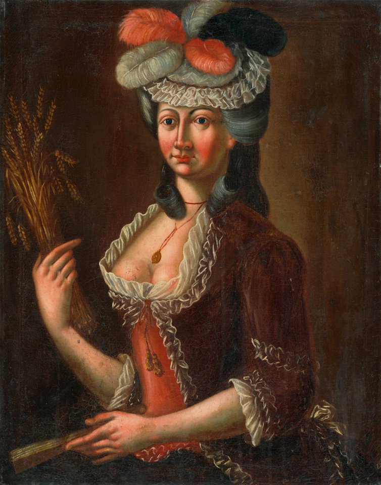 Stredoeurópsky maliar z 2. polovice 18. storočia - Podobizeň dámy s klasmi - O 1381 - East Slovak Gallery