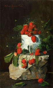 Strawberries by Octav Băncilă 1906. Free illustration for personal and commercial use.