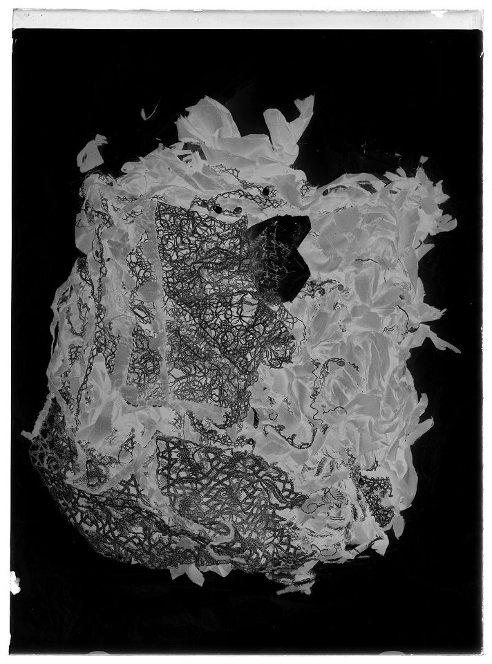 Strumpeband m guldspets - Livrustkammaren - 26539-negative