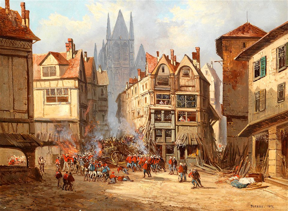 Straßenkämpfe in Rouen 1859