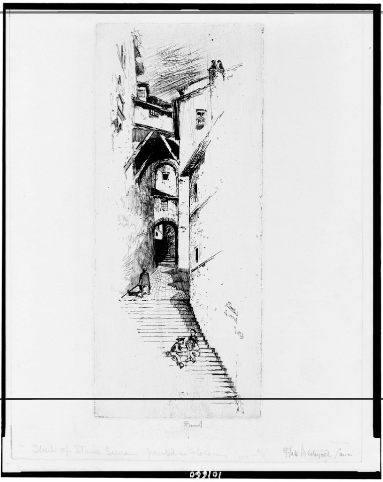 Street of stairs, Siena) - Jo Pennell LCCN90712861