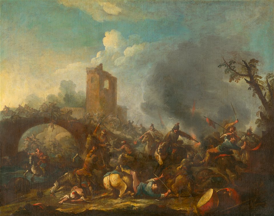 Stredoeurópsky maliar z polovice 18. storočia - Battle Scene - O 2591 - Slovak National Gallery