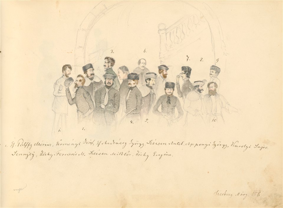 Stredoeurópsky maliar z 19. storočia - Album kresieb z 1847 - 1849 - K 6079-22 - Slovak National Gallery