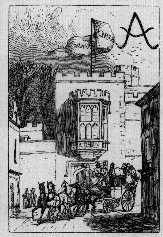 Street Scene with Labor banner