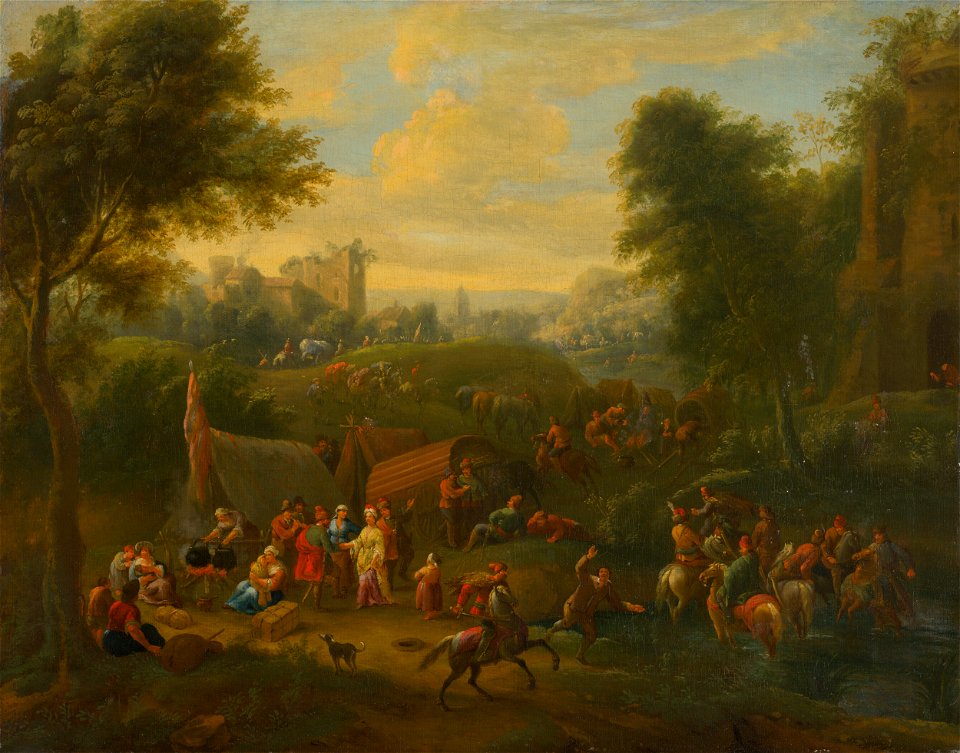 Stredoeurópsky maliar z 18. storočia - Landscape with Figural Staffage - O 2329 - Slovak National Gallery