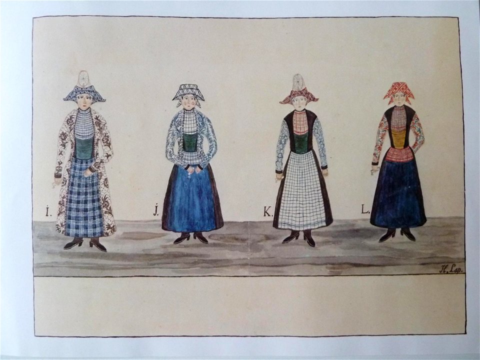 Streekdracht Hindeloopen door Hendrik Lap (1824-1874) (5)