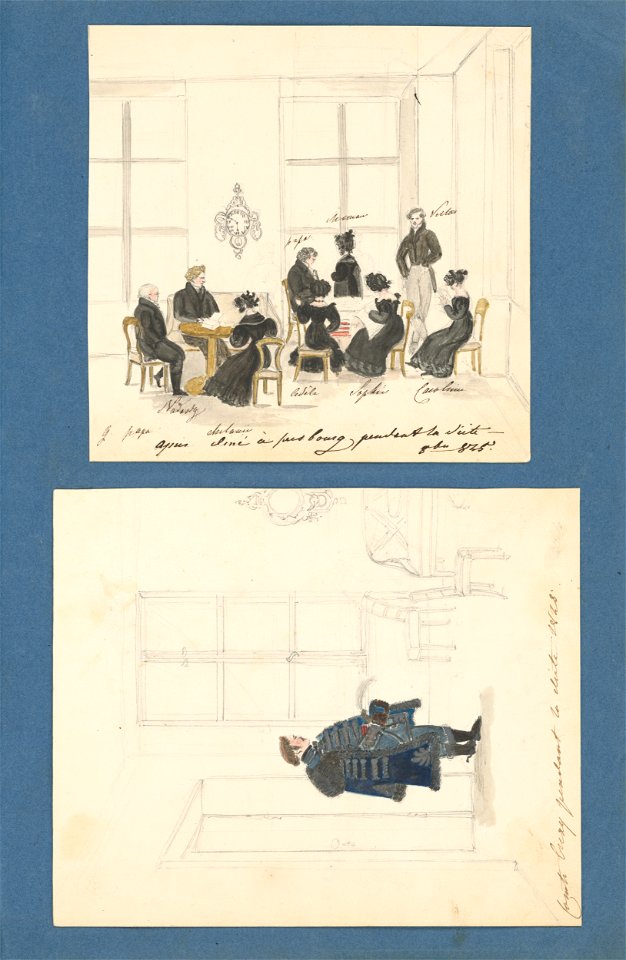 Stredoeurópsky maliar z 19. storočia - Smútočné stretnutie v Prešporku (Bratislave). Gróf Orczy v Zichyho paláci v Bratislave - K 6232-40 - Slovak National Gallery