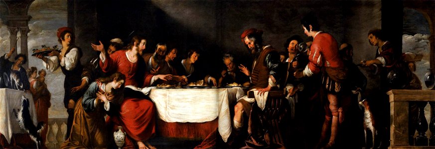 Bernardo Strozzi - Banquet at the House of Simon - WGA21900