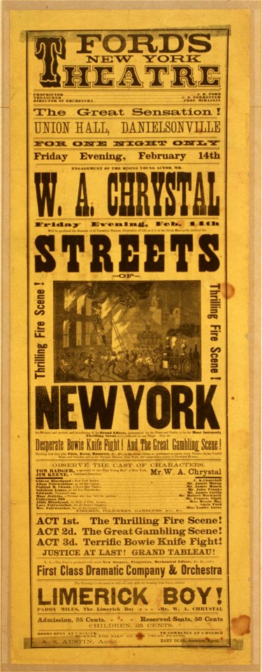Streets of New York thrilling fire scene. LCCN2014635975