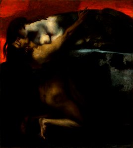 Franz von Stuck - The Kiss of the Sphinx - Google Art Project