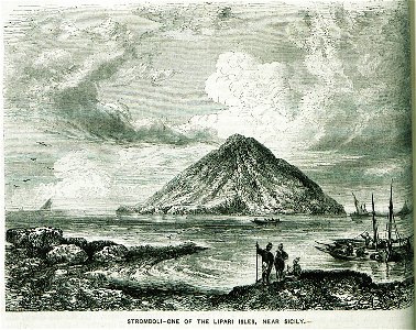 Stromboli – one of the Lipari Isles near Palermo, Sicily - Ainsworth William Francis - 1870