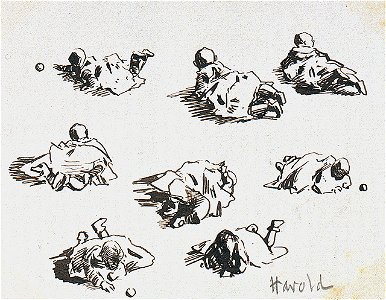 Studies of Harold Wyllie as a baby RMG PV2393