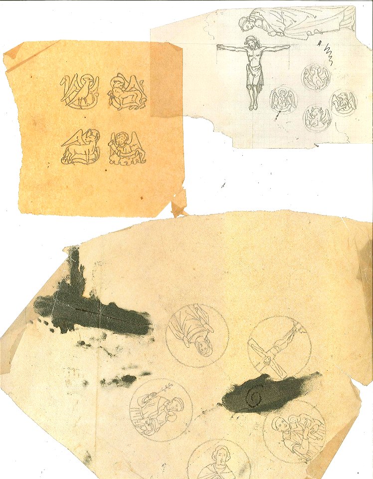 Studies for metalwork by Kunstwerkplaatsen Cuypers & Co. Cuypershuis 0682j