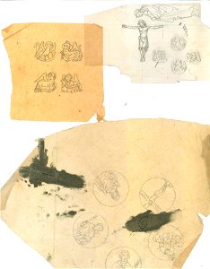 Studies for metalwork by Kunstwerkplaatsen Cuypers & Co. Cuypershuis 0682j