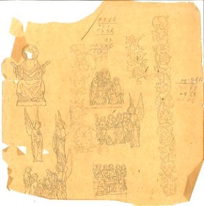 Studies for Religious Scenes and Floral Motifs by Kunstwerkplaatsen Cuypers & Co. Cuypershuis 0682g