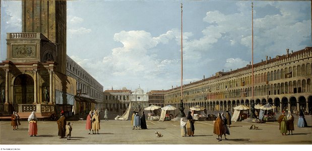Studio of Canaletto - Venice the Piazza San Marco, c. 1740 - 1760