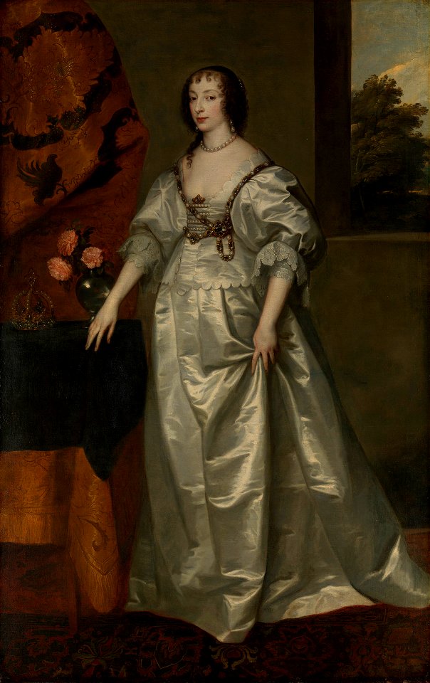 Studio of Anthony van Dyck (1599-1641) - Henrietta Maria (1609-1669) - RCIN 405663 - Royal Collection