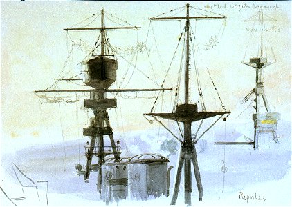 Studies of the topmasts of HMS 'Repulse' RMG PV2664
