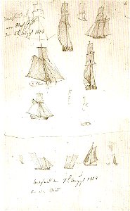 Studien von Segelschiffen