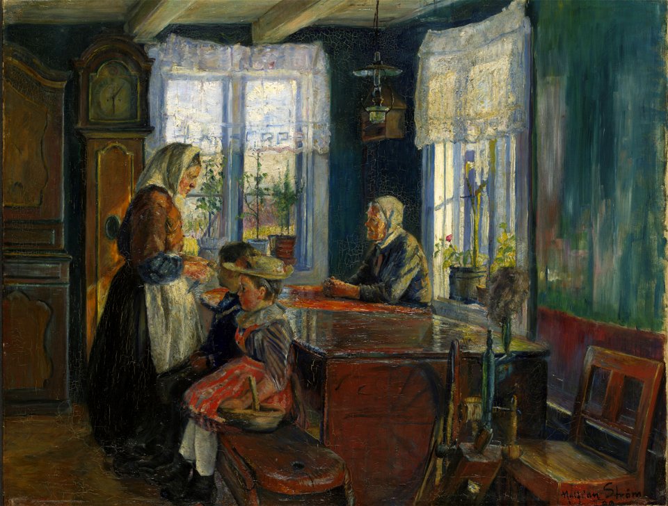 Halfdan Strøm - Farm Interior - NG.M.00658 - National Museum of Art, Architecture and Design