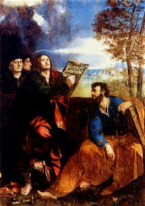 Sts-john-and-bartholomew-with-donor-dosso-dossi. Free illustration for personal and commercial use.