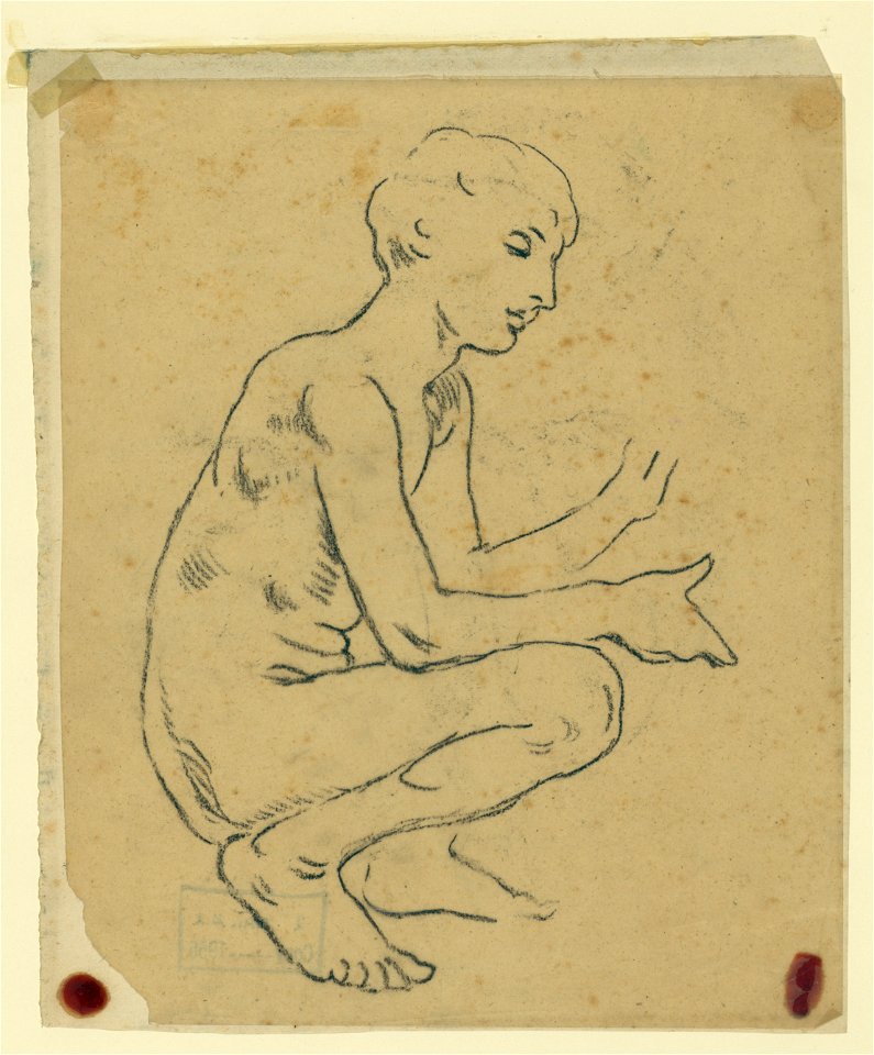 Study for figure of Arts in the mural Peace and prosperity, no. 4 LCCN2004662156