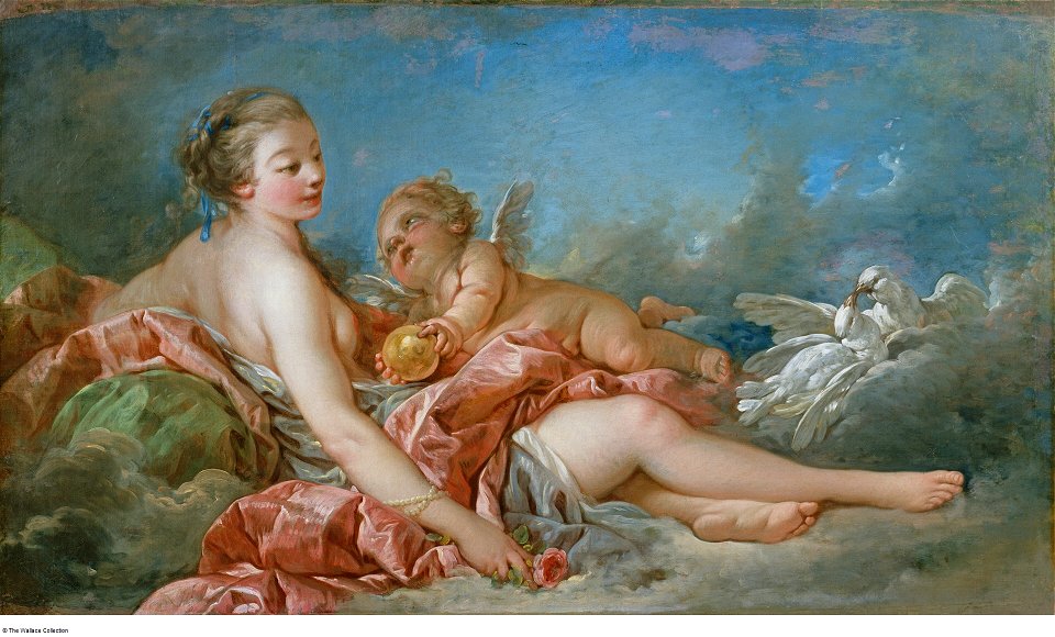 Studio of Boucher - Venus and Cupid, c. 1760