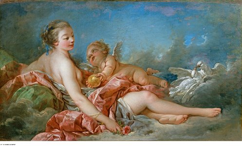 Studio of Boucher - Venus and Cupid, c. 1760