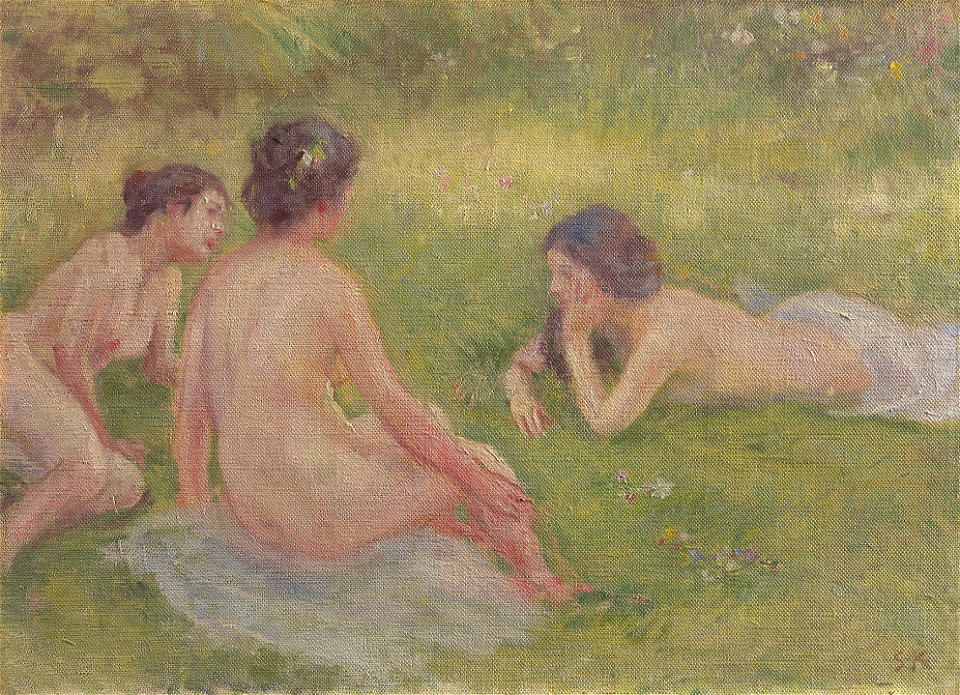 Study for Flowering Field by Kuroda Seiki (Kuroda Kinenkan)