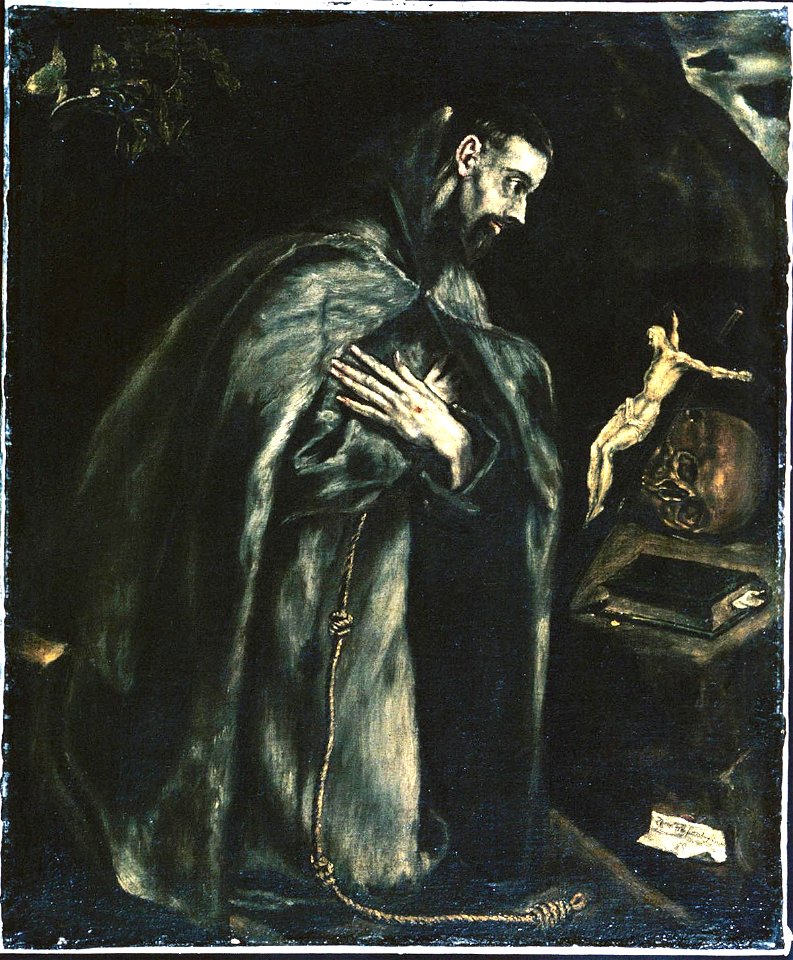 Studio of El Greco, Greek, 1541–1614, active in Spain - Saint Francis of Assisi - y1952-40 - Princeton University Art Museum