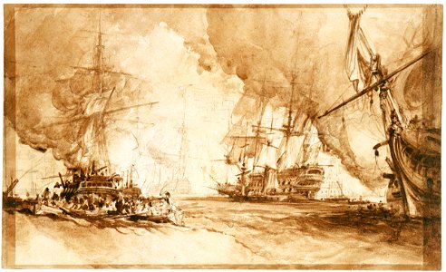 Study for the painting of Bombardment of Algiers, 1816 RMG PW5973