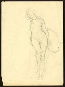 Study for figures of Sculpture and Painting LCCN2004662292
