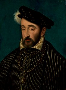 Studio of François Clouet (c. 1520-1572) - Henry II, King of France (1519-1559) - RCIN 403430 - Royal Collection. Free illustration for personal and commercial use.