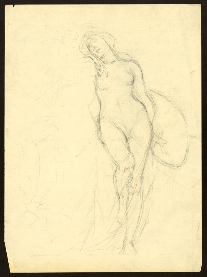 Study for figures of Sculpture and Painting LCCN2004662292