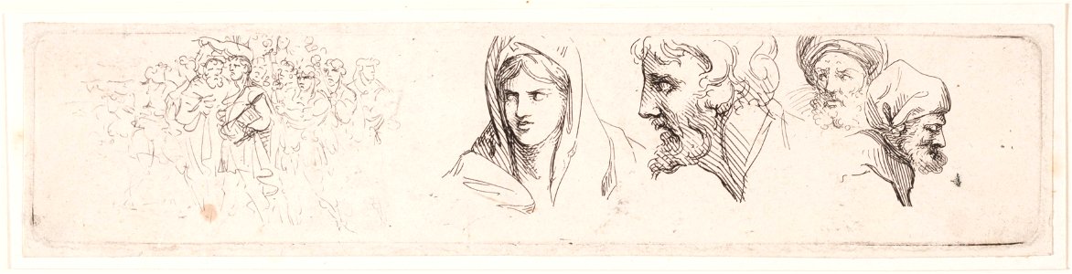 Studie van hoofden, objectnr A 13590