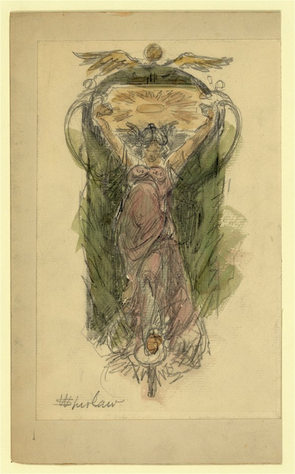 Study drawing for mural of woman, no. 1 LCCN2004662049