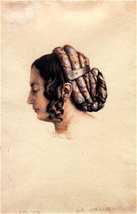 Study of a woman's head (Ischia, 1842) - Guillaume Bodinier