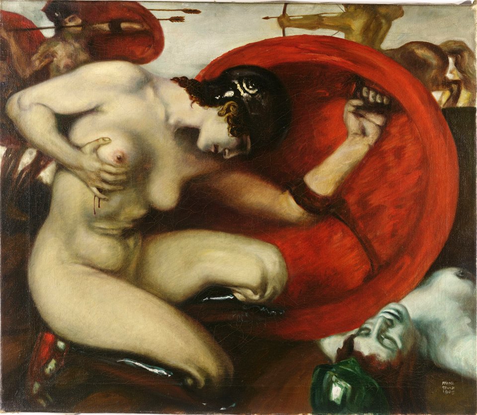 Franz von Stuck -Wounded Amazon, 1903