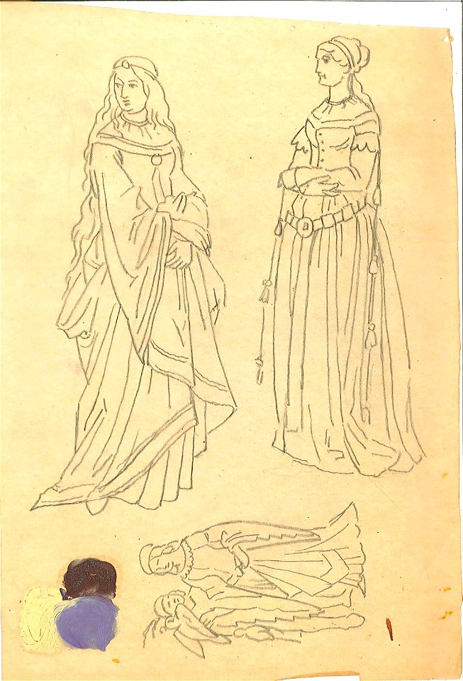 Studies for Two Female Figures and a Couple by Kunstwerkplaatsen Cuypers & Co. Cuypershuis 0682e