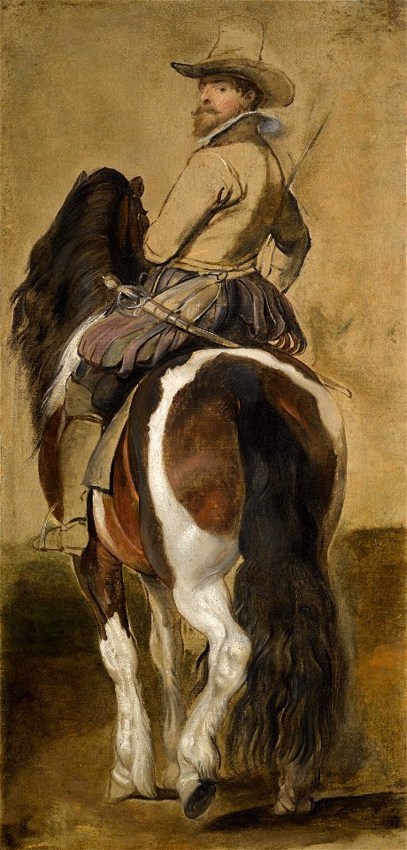 Study of a Horse with a Rider by Sir Peter Paul Rubens.