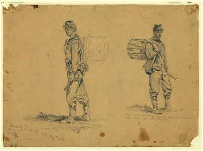 Study of drummer boys on the march LCCN2004661594