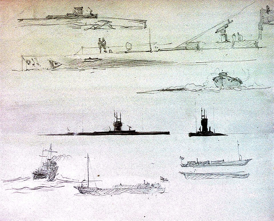 Studies of submarines and other vessels RMG PV0047