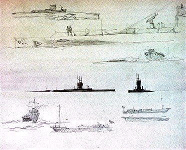 Studies of submarines and other vessels RMG PV0047