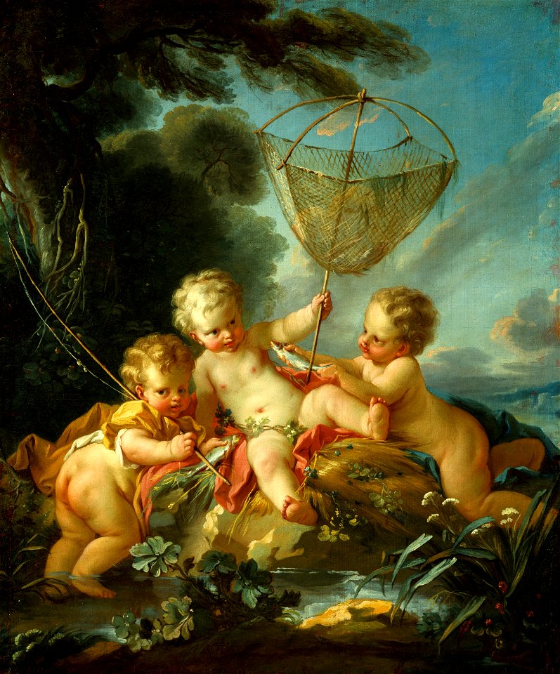Studio of François Boucher - Putti as Fisherman - 58.15 - Museum of Fine Arts