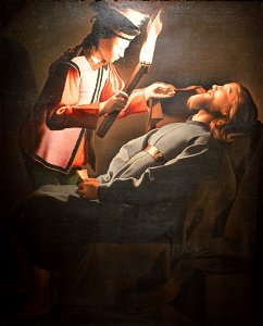 Studio of Georges de La Tour - The Discovery of Saint Alexis (after 1649) - NGI cr