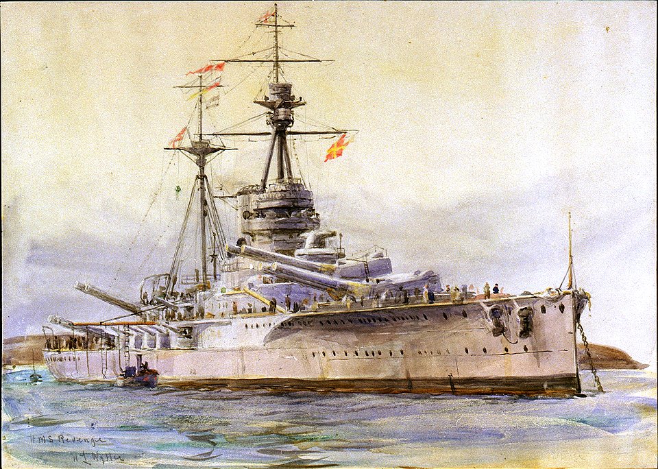 Study of HMS 'Revenge', battleship RMG PW1825