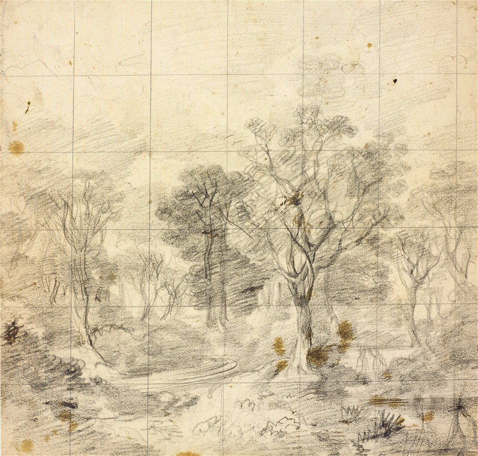 Study for ‘Cornard Wood’ Thomas Gainsborough circa 1748