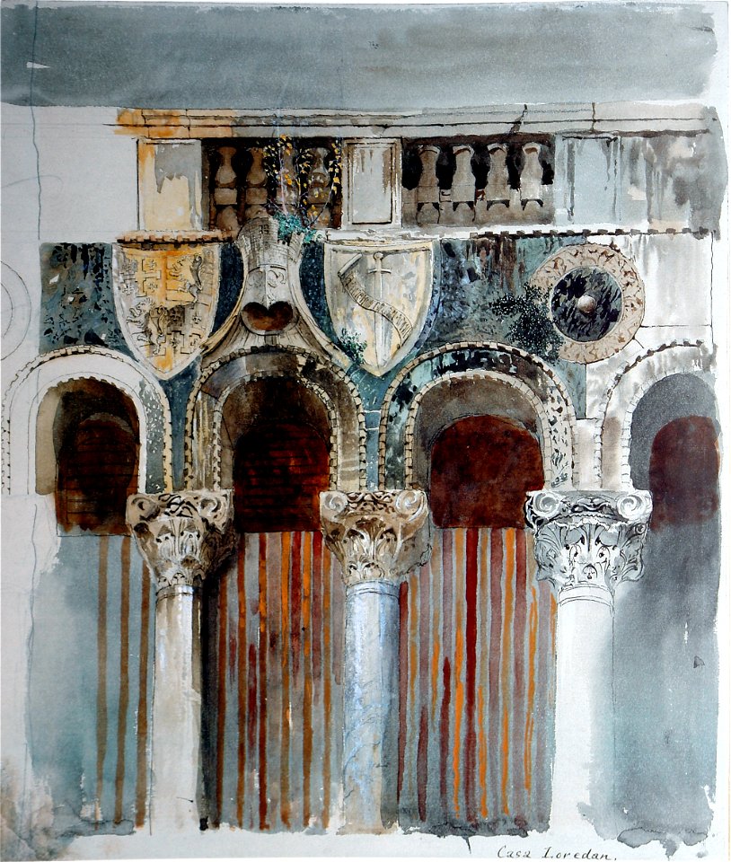Study of the Marble Inlaying on the Front of the Casa Loredan
