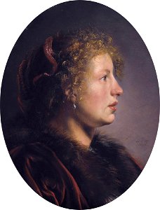 Study of a young woman in profile, by Salomon de Bray (1597-1664)
